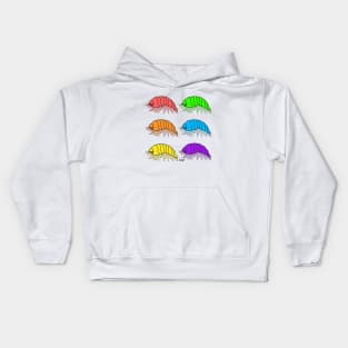 Rainbow Pill Bugs Kids Hoodie